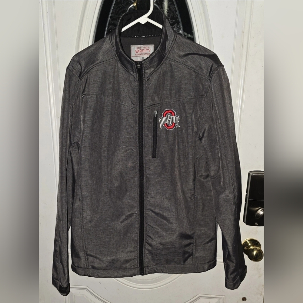 Ohio State Buckeyes Varsity Soft-shell Men’s Size M Coat Full Zip Fleece Lined